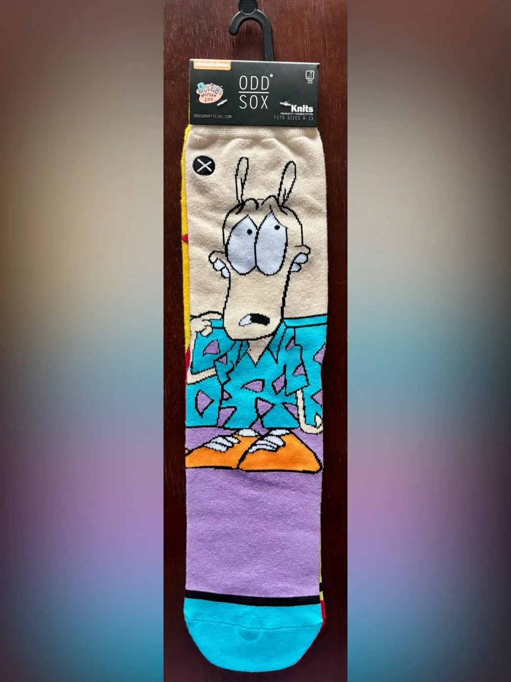 ROCKO’S MODERN LIFE ODD SOX NOVELTY CREW SOCKS NWT MEN’S SHOE SIZE 6-13